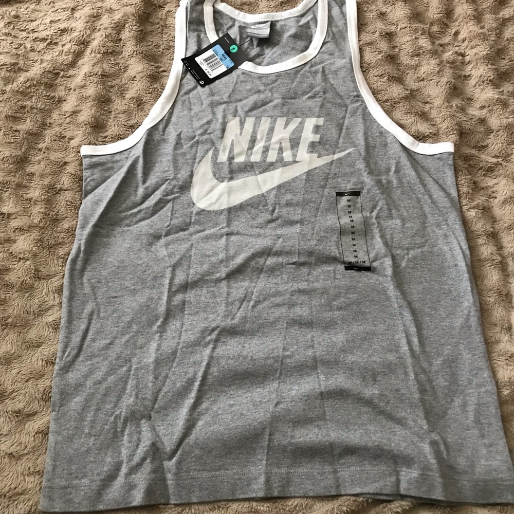 Nike logo tank top Grey white M 473443-063